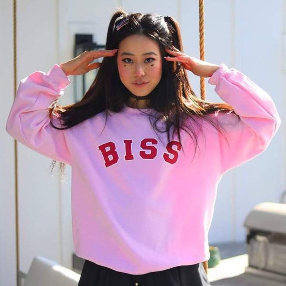 Stephanie Soo “BISS” Pink Sweater Crewneck Merch Mukbang